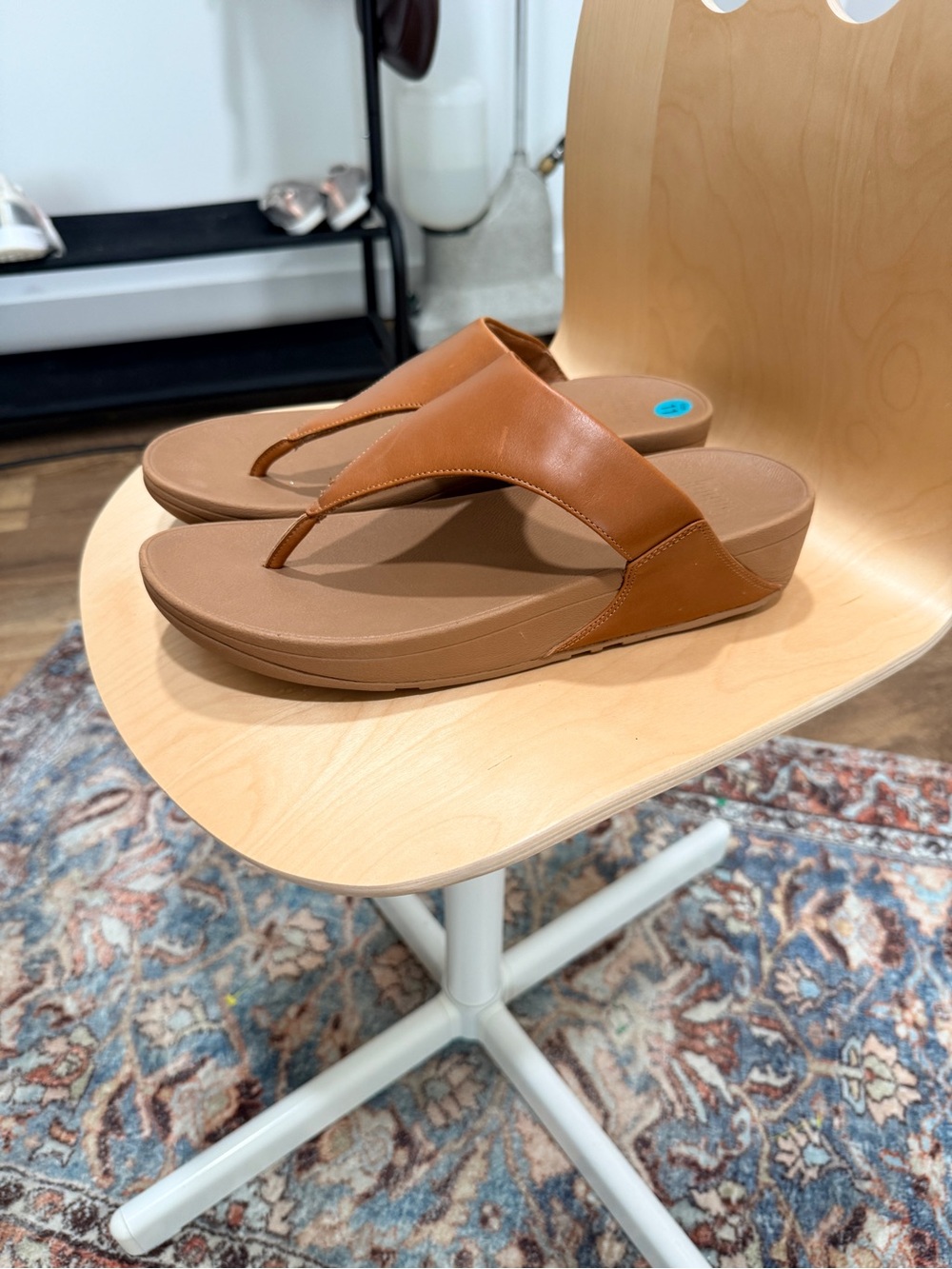 Fitflop Tan Leather Thong Sandals